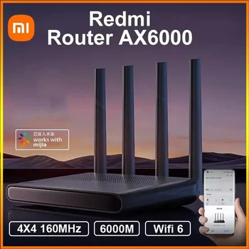Naujas Xiaomi Redmi maršrutizatorius AX6000 kartotuvas WiFi plėstuvas VPN IPTV tinklinis tinklas 8 signalo stiprintuvai 512MB OFDMA MU-MIMO Mi Pagrindinis