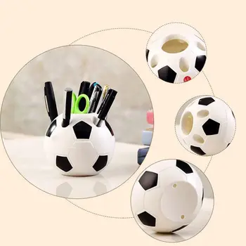 Naujo dizaino stalo ornamentas Namų dekoravimas Futbolo formos įrankis Rašiklio stovas Pieštukas Dantų šepetėlių laikikliai Animacinis filmas Futbolo rašiklio laikiklis