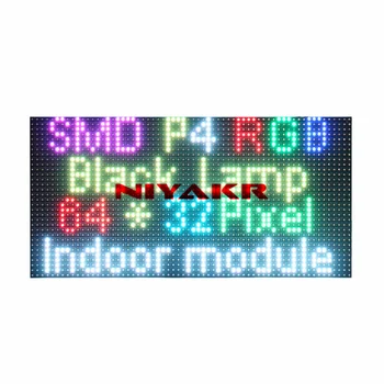 Nemokamas pristatymas P4 vidinis spalvotas LED skydelis 64x32 pikselių LED matricos modulis 256x128mm