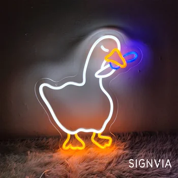 Neoninis ženklas Led Šviesa Anties kambario dekoras Gyvūnų ženklai, pritaikyti sienų meno dekoravimui žaidimų parduotuvės baro vakarėlio dekoravimui Neoninė šviesa