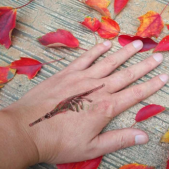 Neperšlampamas laikinas tatuiruotės lipdukas Kraujo ranka Helovinas Zip Flash Tatoo Fake Tatto mergaitėms moterims vyrams