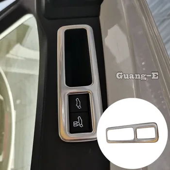 Nerūdijančio plieno sidabro automobilio galinės bagažinės mygtukų jungiklio rėmas, skirtas Lexus RX 350 350h 450h+ 500h 2022 2023 2024 dangtelio apdailos priedai