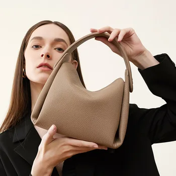 New Top Layer Cowhide Versatile Soft Cigarette Box Bag Female Niche High-End Feel Handbag One Shoulder Crossbody Bag