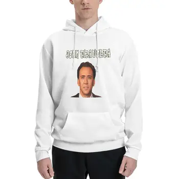 Nicolas Cage John Travolta Face 16 Couples Plus Velvet Hooded Sweater Creative Aukštos kokybės virvė su gobtuvu Hoodie Travel sexy