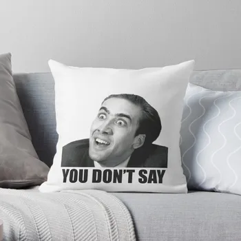Nicolas Cage Meme Shirts Throw Pillow Cushion Cover Poliester throw pillows case on sofa home living car seat dekoras 45x45cm