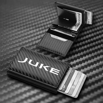 Nissan Juke F15 kortelės turėtojui Anglies pluoštas Rfid kredito kortelių laikiklis Vyriškos piniginės Banko kortelės turėtojas PU odinės piniginės 2023