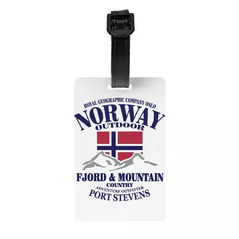 Norvegijos vėliava Bagažo žyma Individualus fiordo kalnų bagažas Žymės Privatumo viršelio ID etiketė