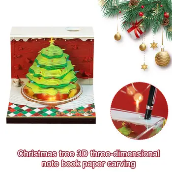 Omoshiroi Block 3d Notepad Treehouse kalendorius Dovanų dekoro popierius Gimtadienis Kalėdiniai biurai Atmintinės Užrašai Blokuoti užrašus Pad T6n4