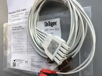 Original &New Drager 5 Leads Clips Dual-Pin EKG Cable, modelis: MP03414 5956458
