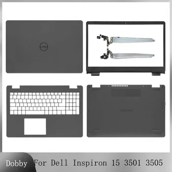 Original For Dell Inspiron 15 3501 3505 LCD galinio dangtelio priekinis rėmelis Palmrest apatinis dėklas 08WMNY 8WMNY nešiojamojo kompiuterio korpuso dangtelis Juoda