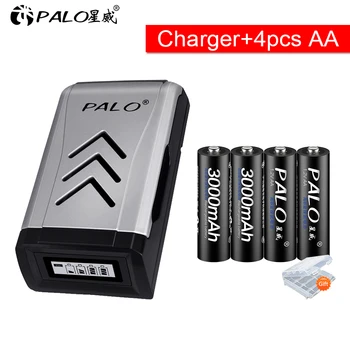 PALO 1.2V AA įkraunama baterija NiMH AA ląstelių iš anksto įkrauta baterija nuotolinio valdymo pultui, žaislinė automobilio pelė ir kt