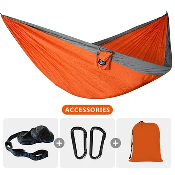 Parašiutinis hamakas vieno asmens nešiojamas nailoninis hamakas kelionėms Kempingo paplūdimys miegamoji lova suaugusiems kabanti lova