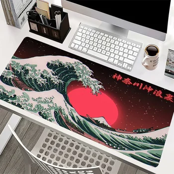 PC žaidėjų spintelė Japonų Didžiosios bangos pelės kilimėlis XL pelės kilimėlis Anime kilimų stalo kilimėlis Žaidėjų priedai Žaidimų klaviatūra Kilimai Pelės