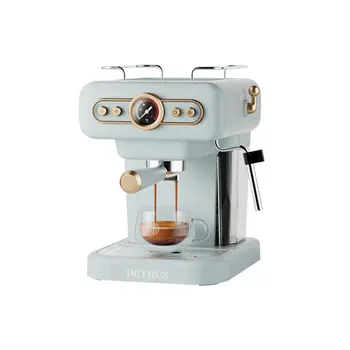 Petrus/Baicui PE3322 Retro itališkas kavos aparatas Buitinis mažas pilnas pusiau automatinis amerikietiško pieno virimo aparatas