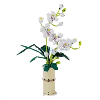 Phalaenopsis Orchidėja Cymbidium Modelis Statybiniai blokai Gėlės Puokštė Amžinasis augalas MOC 92000 kaladėlių dovanų žaislas mergaitėms