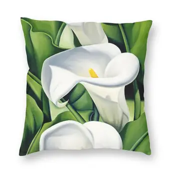 Prabangios Kotrynos Abelio lelijos Arum Lelija mesti pagalvės dėklas Pagrindinis Dekoratyvinė botanika Gėlių pagalvėlės užvalkalas Pagalvės užvalkalas svetainei