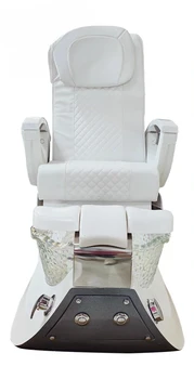 Prabangus modernus baltas juodas grožis nagų salonas be santechnikos be vamzdžių sūkurinė vonia reaktyvinė pėdų vonia SPA pedikiūro masažo kėdė