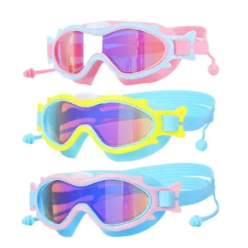 Profesionalūs spalvingi vaikai Silikoniniai plaukimo akiniai Anti Fog UV plaukimo akiniai Neperšlampami silikoniniai maudymosi akiniai Vaikai