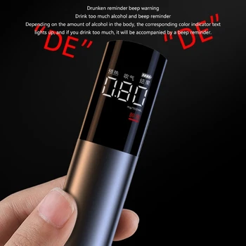 Pučiantis alkoholis Kvėpavimo testeris Alkotesteris LCD ekranas Alkotesteris Nešiojamas detektorius Greitas tikslumo atsakas į lašų pristatymą