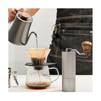 Rankinis kavos malūnėlis rankomis reguliuojamas plieninis šerdies burras virtuvės nešiojamam rankiniam espreso kavos malimo įrankiui 5 žvaigždutės B