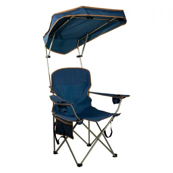 reguliuojama sulankstoma stovyklos kėdė - mėlyna