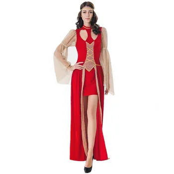 Renesansinė viduramžių suknelė Helovino kostiumai moterims Cosplay rūmai Kilmingi chalatai Gotikinės princesės suknelės