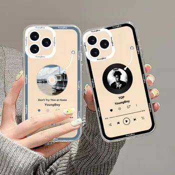 Reperio YoungBoy telefono dėklas, skirtas iPhone 13 14 Mini 11 12 Pro Max Transparent Shell