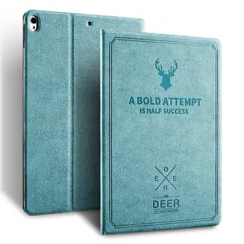 Retro Deer Matte PU odinis dėklas, skirtas iPad 2022 10th Generation 10.9 inth Cover for iPad 10 10th PU odinis dėklas