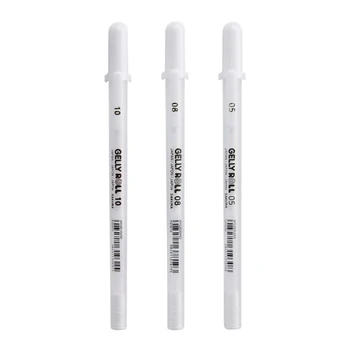 Sakura Gelly Roll Gel Gel rašiklis Baltos spalvos 0.5mm 0.8mm 1.0mm High Light Marke Pen