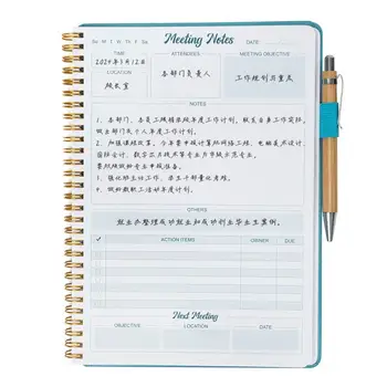 Schedule Notebook Journal Notebook Premium Palaidų lapų užrašų knygelė su rašiklio lizdu Savaitės planavimo priemonė Kanceliarinės prekės Dovana organizuotai