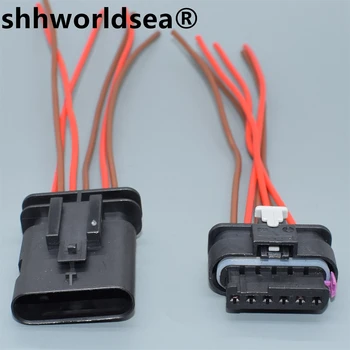 shhworldsea 6 Pin Akceleratoriaus droselio jutiklio jungtis Automobilio galinės dalies stabdžių lempos kištukas 4F0 973 706 1-1718646-1 1-1718806-1