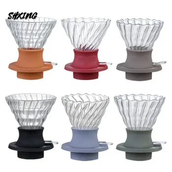 Silikoninis stiklinis kavos puodelis Išmanusis puodelis Sutirštintas ir daugkartinio naudojimo buitinis kavos filtras Rankų plovimo kavos prietaiso filtras