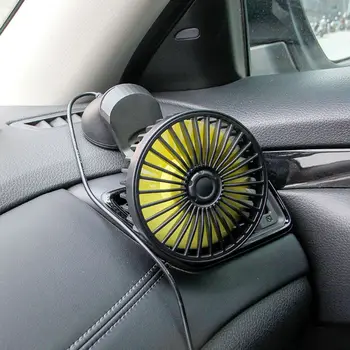 Siurbimo taurė Vieno galvos automobilio ventiliatorius Trijų greičių valdymas USB ventiliatorius visureigiui 