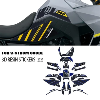 skirta Suzuki V-STROM 800DE V-Strom 800 DE 2023 motociklų 3D epoksidinės dervos lipdukų apsaugos lipdukų rinkinys