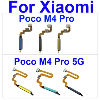 skirta Xiaomi Poco M4 Pro M4Pro 5G pirštų atspaudų Snesor Flex kabelio maitinimo mygtukas Pagrindinis raktas Piršto atspaudo jutiklis 
