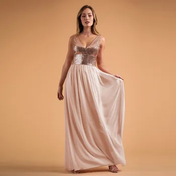 SKMY vestuvinė suknelė Europietiška ir amerikietiška seksuali ilga suknelė Moteriška suknelė be rankovių V formos kaklo vestuvinė pamergė Suknelė be nugaros 2023