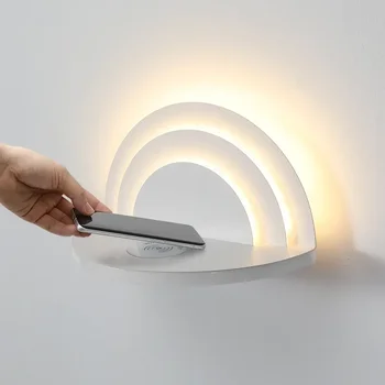 Su belaidžio įkrovimo sienine lempa galima pastatyti miegamojo naktinę lempą, sieninį šviestuvą, svetainės apdailą, LED sieninį šviestuvą