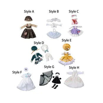 Suknelė 1/6 BJD lėlės minkšto audinio lėlių drabužių apranga Kasdienė lėlių suknelė Lengva dėvėti Vaikiškas žaislinis 12inch lėlės sijonas