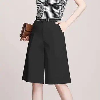 Summer New Loose Zipper Straight Pants High Waist Solid Color All-match Thin White Pants Office Fashion Women Clothing