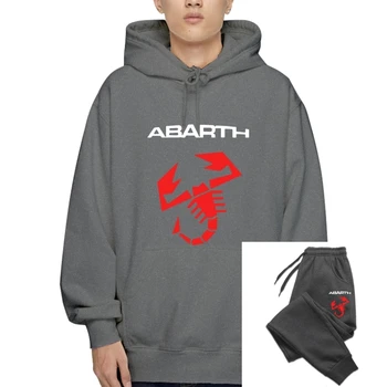 Summer New vyriški džemperiai su gobtuvais Abarth automobilio logotipas Mens Autumn Harajuku Fashion Casual Cotton Vyriški džemperiai su gobtuvais