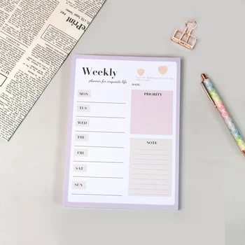 The Notepad Desk Schedule This Memo Book Notebooks Can Copied Plan This Sticky Note Office and Journals Grid Notebook Journal
