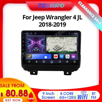 Tiebro klirensas Išpardavimas 60% Nuolaida 2DIN Android10.0 Automobilinis radijas Jeep Wrangler 4 JL 2018-2019 2Din Stereo grotuvas GPS navigacija