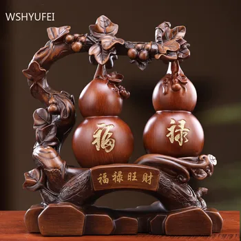 Tradicinis dervos moliūgų modelis Feng Shui papuošalai Atidaromas Lucky Fortune dovanų biuro darbastalis Decore namų dekoravimo priedai