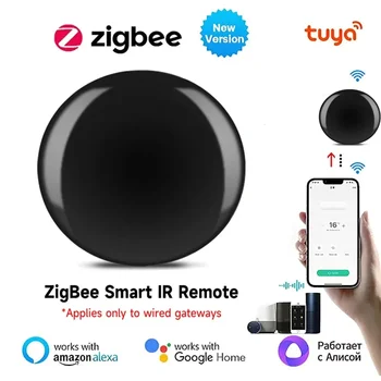 Tuya Zigbee IR nuotolinio valdymo pultas Išmaniųjų namų nuotolinio valdymo pultas Universalus infraraudonųjų spindulių valdiklis oro kondicionieriui dirbti su Alexa 