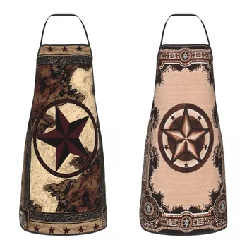 Unisex Woven Western Texas Star Rug Pattern Aprion Kitchen Chef Cooking Baking Bib Women Men Tablier Cuisine for Painting