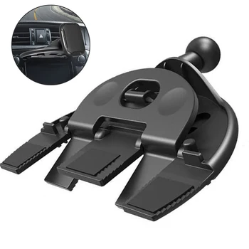Universalus 17 mm rutulinės galvutės CD lizdo spaustukas automobilio montavimo automobilio CD lizdo telefono laikiklio pagrindui išmaniųjų telefonų automobilių GPS lopšio priedams