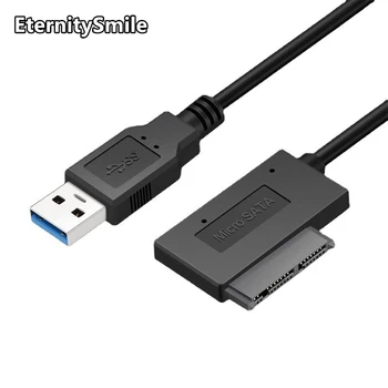 USB3.0 į Mini Sata II 7+6 13Pin keitiklio adapterio kabelis nešiojamojo kompiuterio CD / DVD ROM įrenginiui