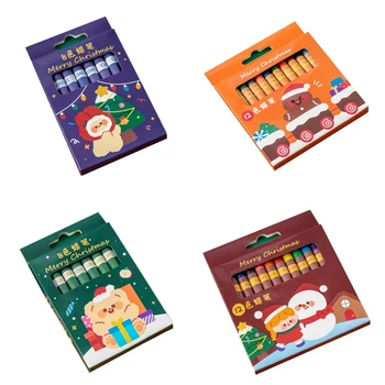 Vaikų pieštukų rašikliai 8 spalvų 12 spalvų pirštų pieštukas, plaunamas studentui Vaikas Spalvinimas Berniukas Mergaitė Gimtadienis Kalėdų dovana