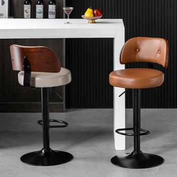 Virtuvė Modernios baro kėdės Pasukamos Reguliuojamas metalinis prekystalis Svetainė Baro kėdės Prabangus dizainas Aukštis Banketo baldai SR50BC