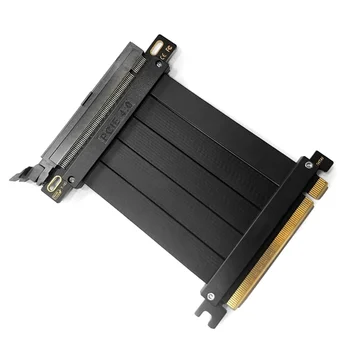 viso greičio PCI-E 4.0 16X vaizdo plokštės prailginimo kabelio adapterio plokštės išplėtimo prievadas 180 laipsnių 15CM kabelis